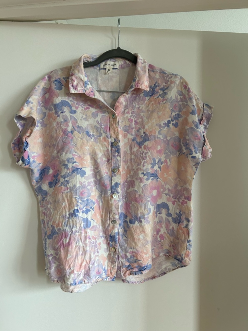 cloth & stone Pastel Floral Button-Up - Pink & Lavender